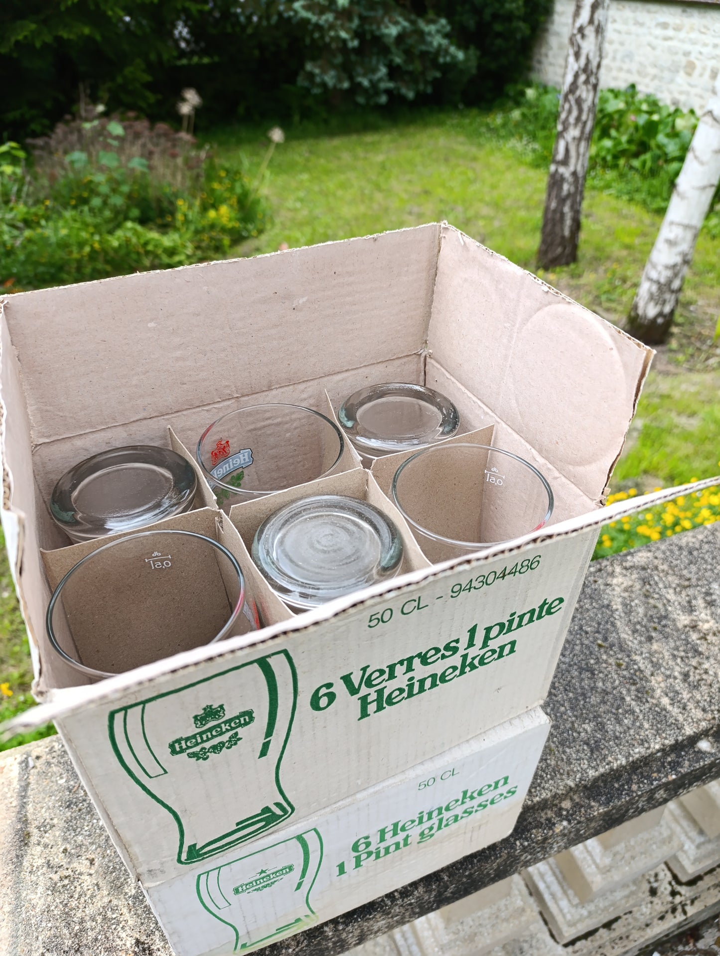 Lot de 12 verres Heineken 50 cl – verres à pinte avec cartons d’origine