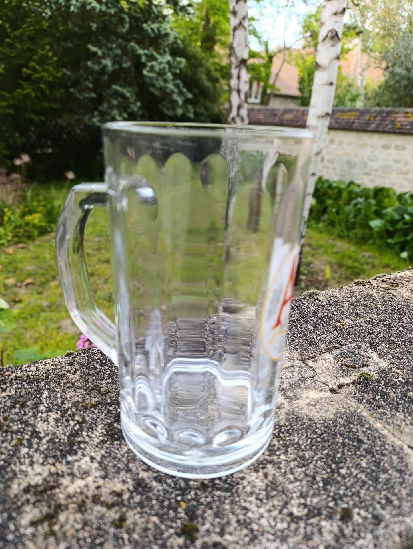 Lot de 6 chopes à bière ALFA Beer – verre publicitaire vintage neuf en carton