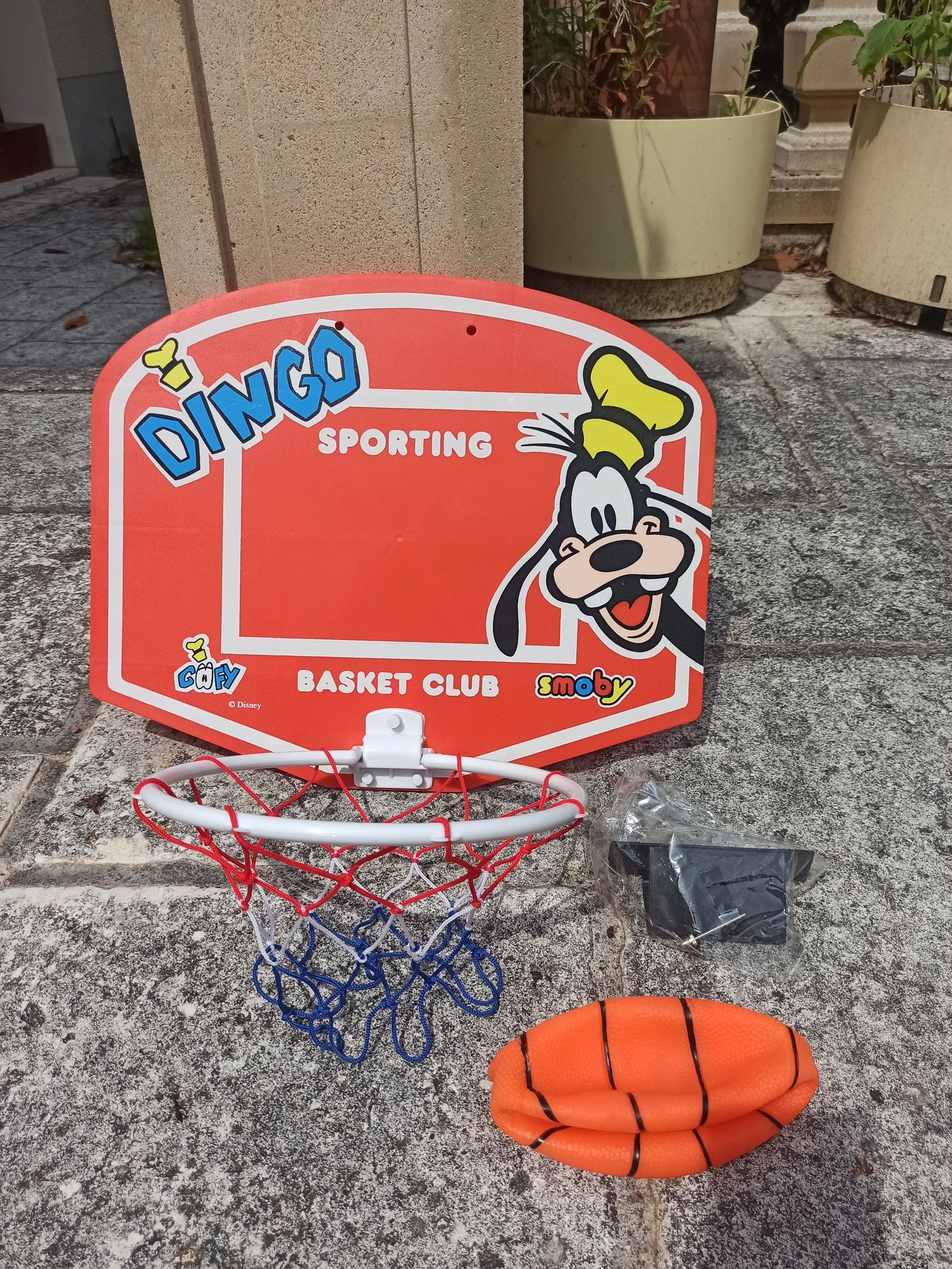 Panier de basket mural Dingo – Smoby Disney – Avec ballon et filet – Neuf complet