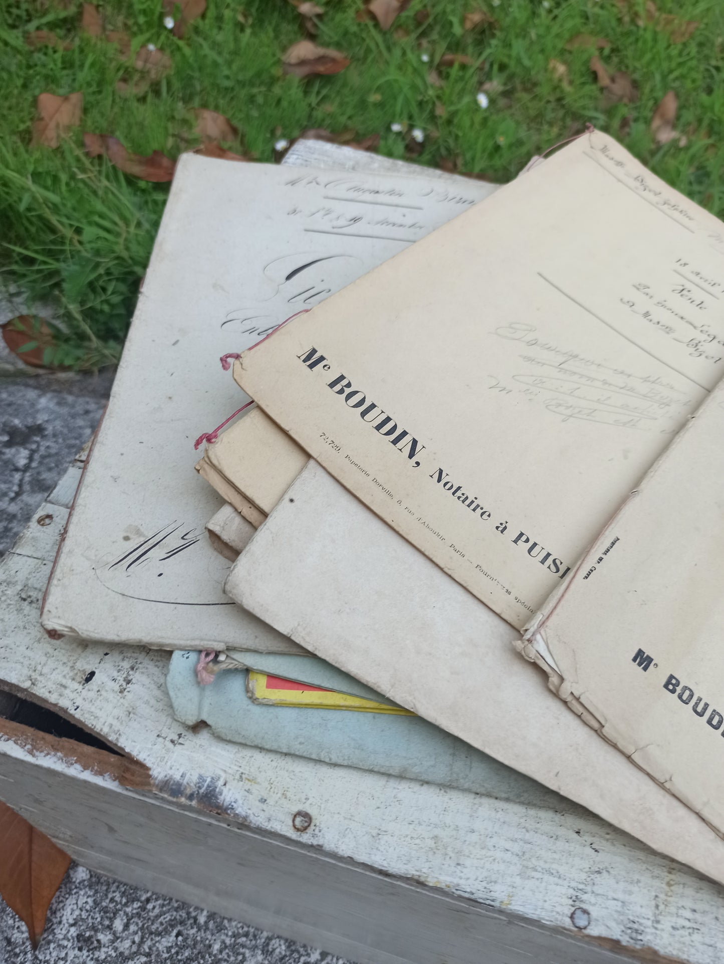 Lot de 40 documents notariaux anciens – XIXe et début XXe – Adjudications, baux, actes, etc.