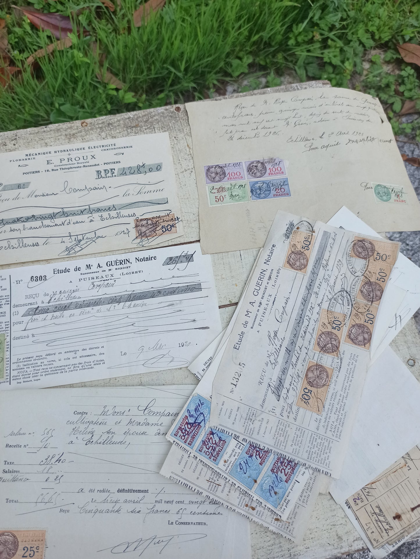 Lot de 40 documents notariaux anciens – XIXe et début XXe – Adjudications, baux, actes, etc.