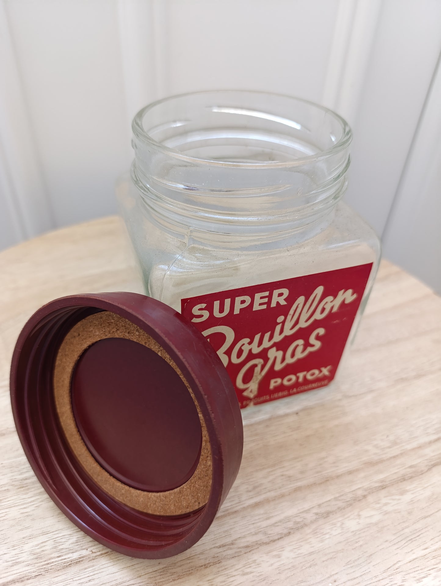 Bocal ancien "Super Bouillon Gras POTOX" – Publicité vintage – La Courneuve