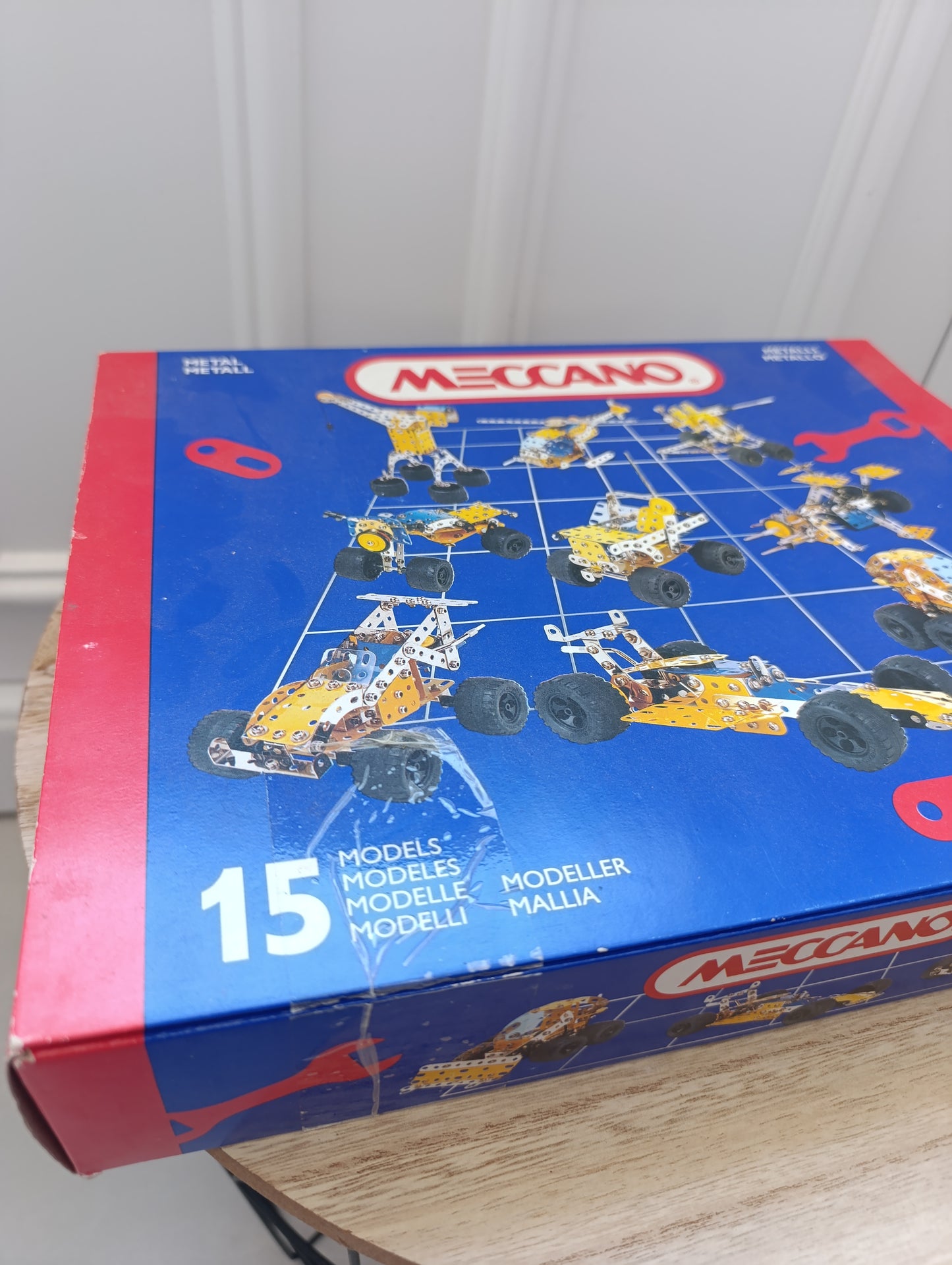 Meccano vintage métal – Modèle 1 – 15 constructions – Boîte rétro