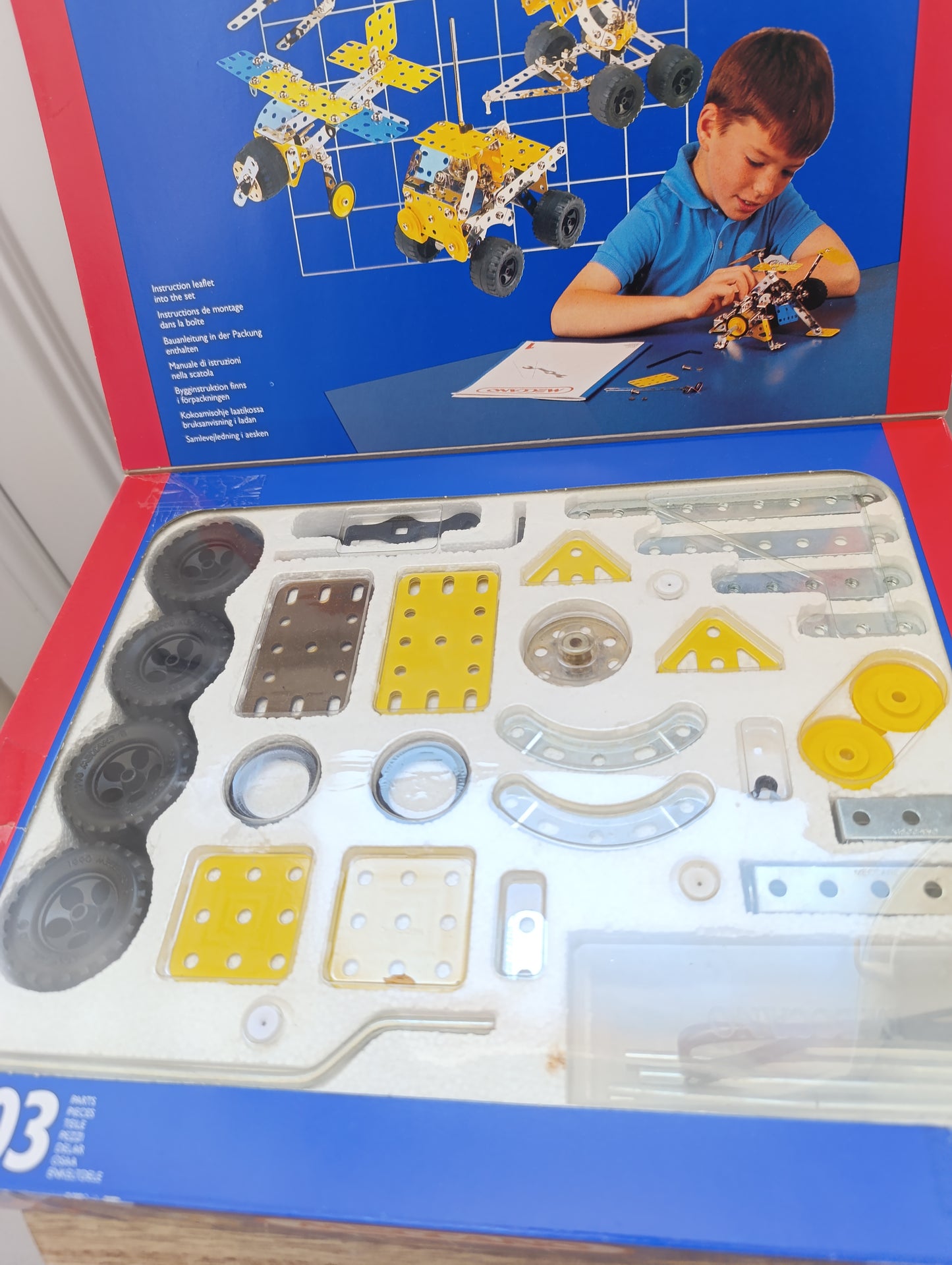 Meccano vintage métal – Modèle 1 – 15 constructions – Boîte rétro