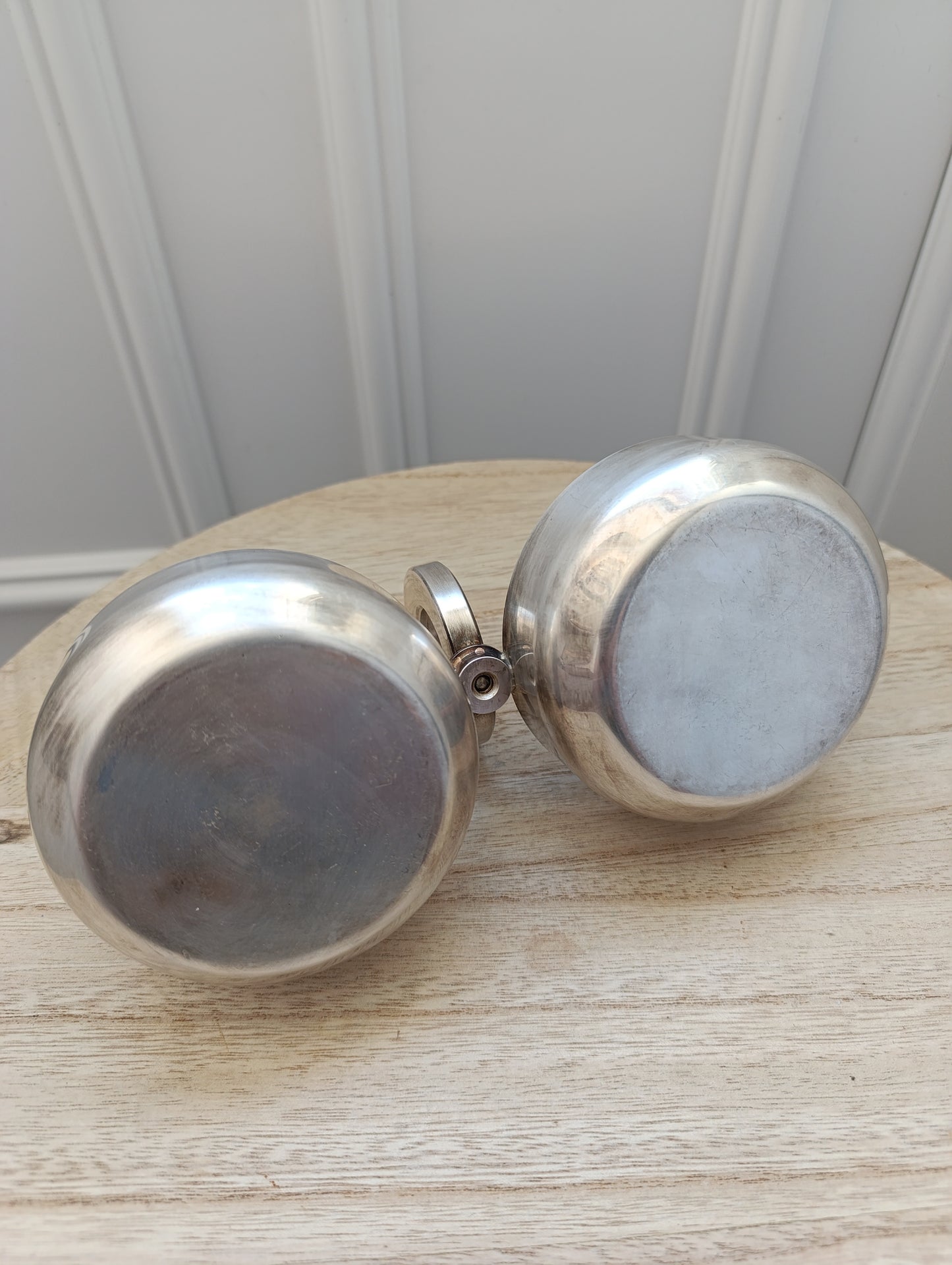🥄 Duo de Coupelles Vintage en Métal Argenté – 420g