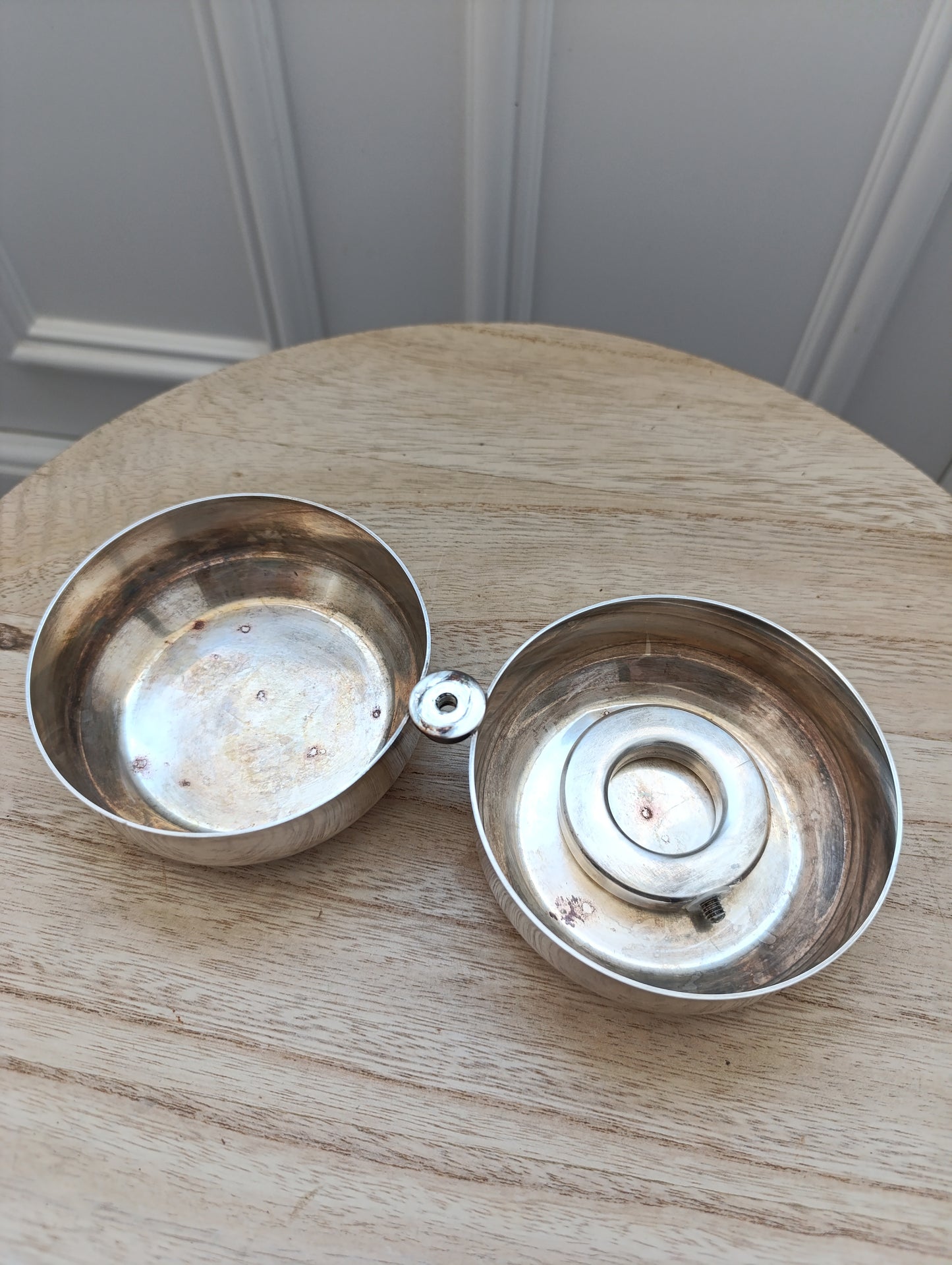 🥄 Duo de Coupelles Vintage en Métal Argenté – 420g