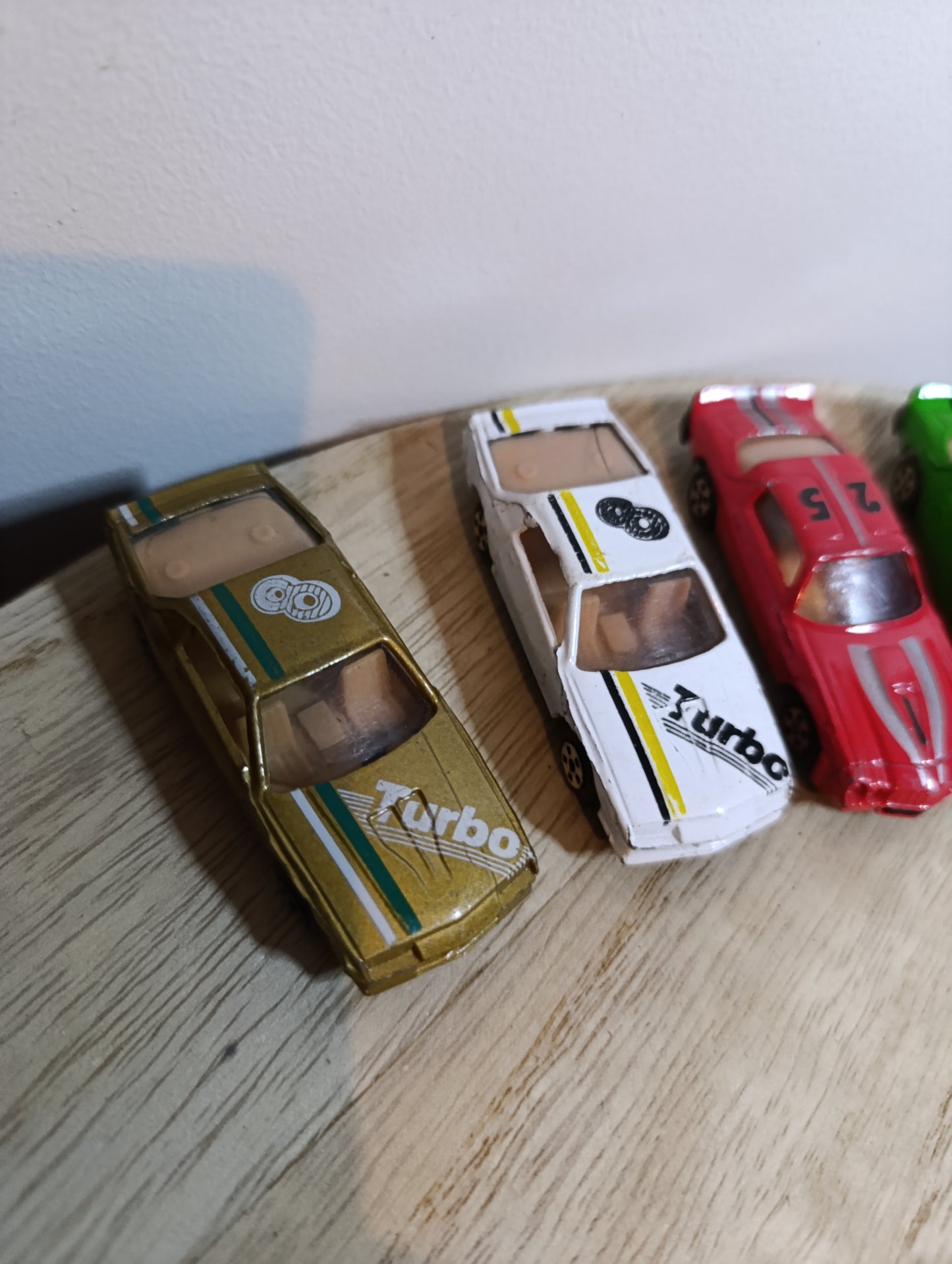 Lot de 5 voitures miniatures Turbo vintage - Made in Hong Kong - Métal - Années 80/90