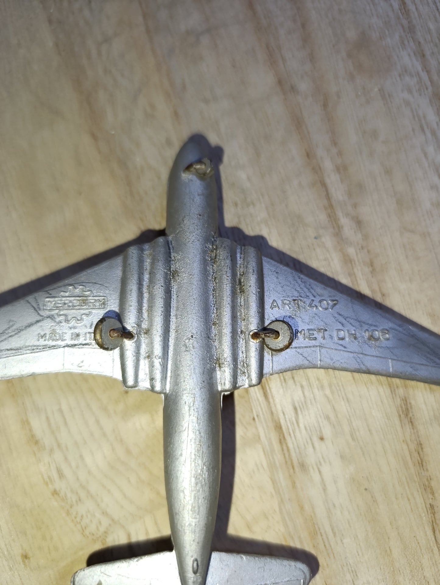 Avion Vintage en Métal Mercury – Modèle Comet DH 106 (Italie, années 50)