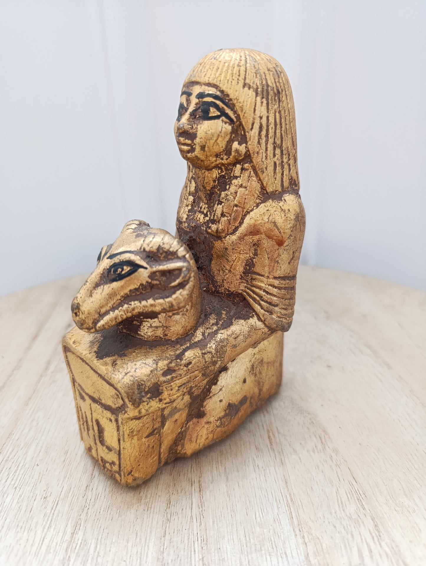 Statuette égyptienne dorée – reproduction ancienne
