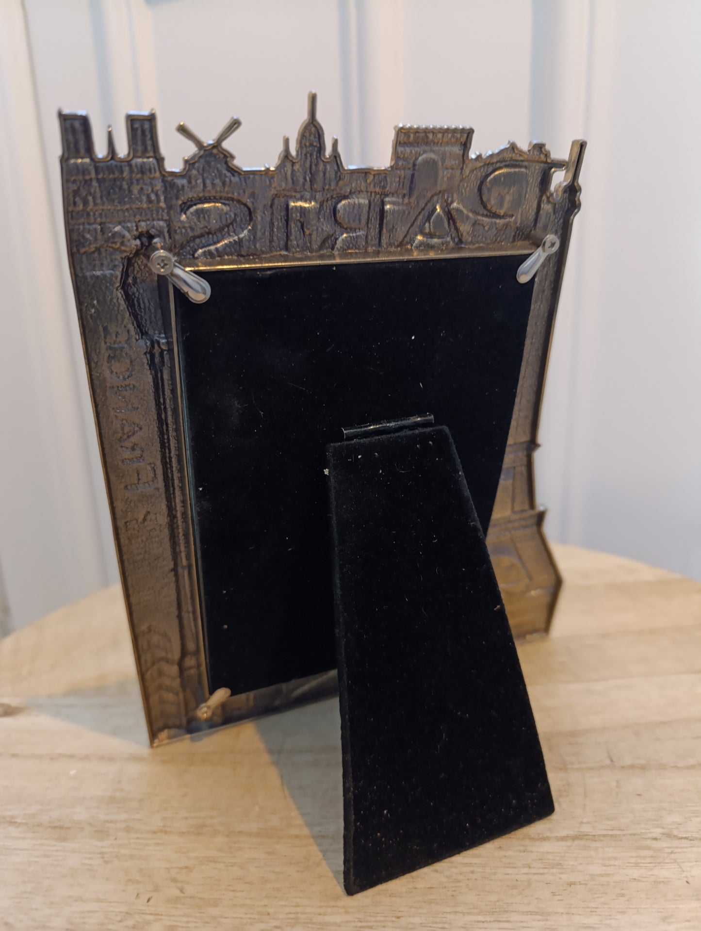 Cadre photo souvenir Paris en métal 3D