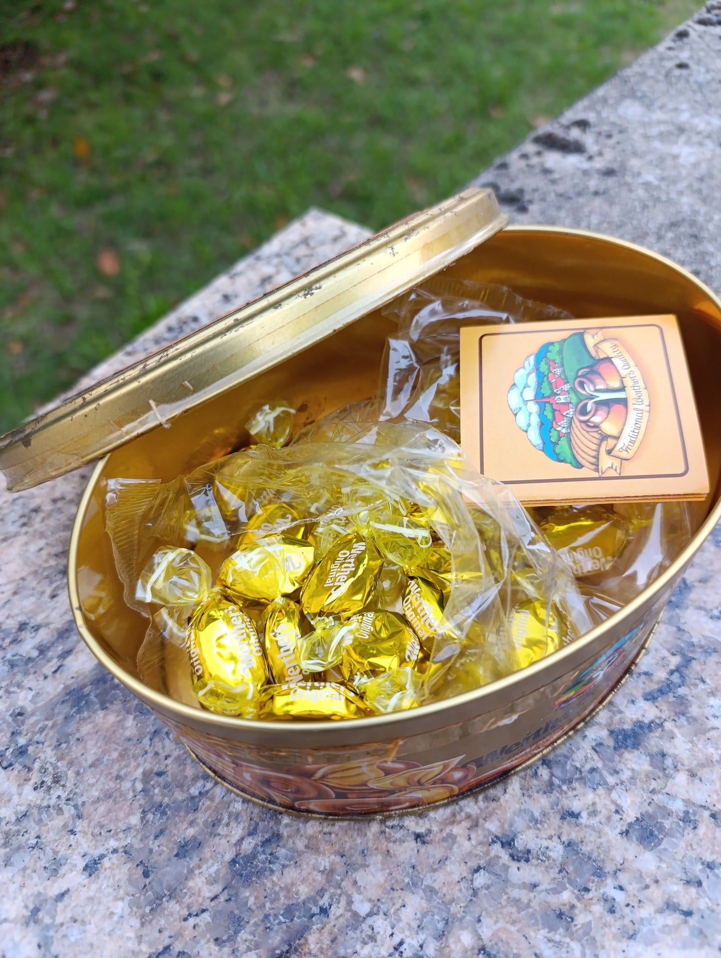 Boîte Werther's Original en métal doré