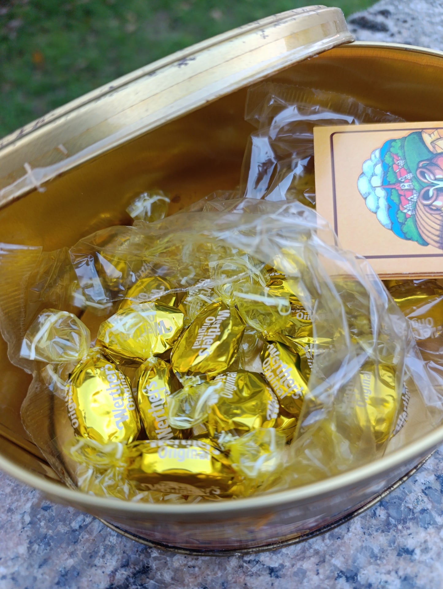 Boîte Werther's Original en métal doré