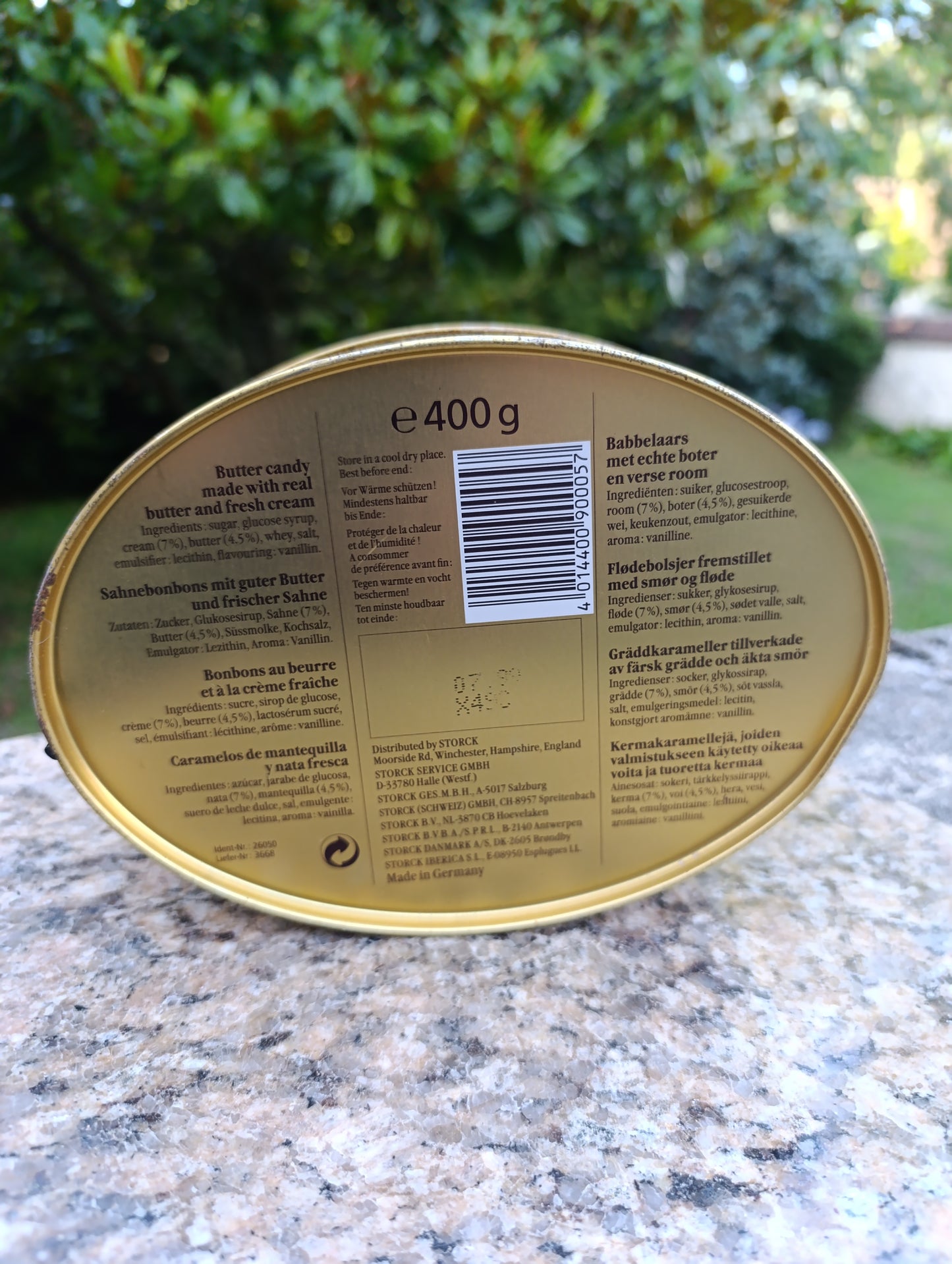 Boîte Werther's Original en métal doré