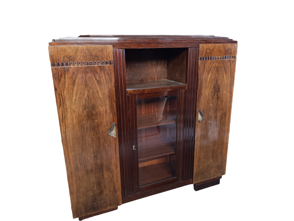 Ensemble Art Déco en palissandre – bureau, bibliothèque & fauteuil (1930)