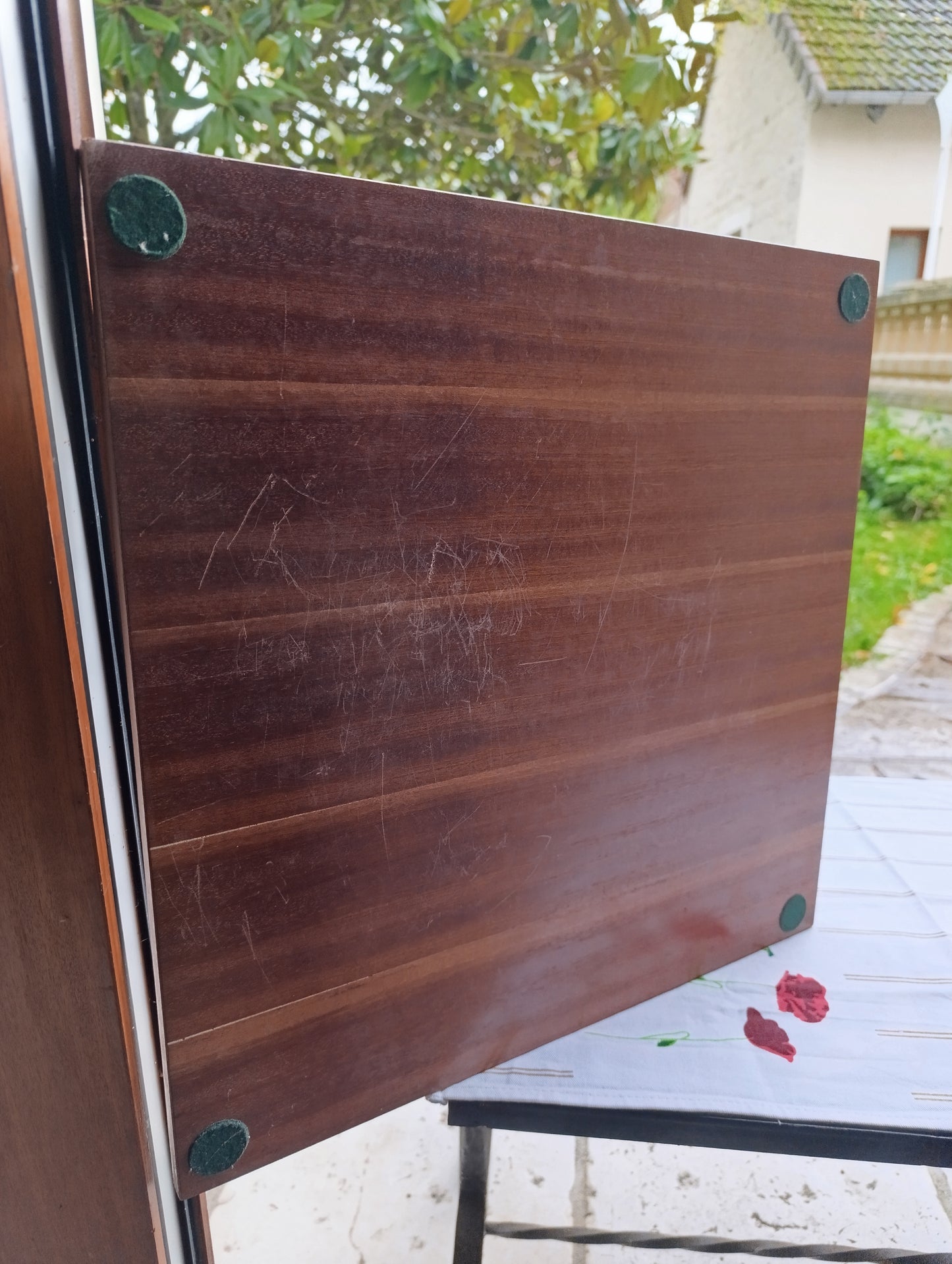 Grand échiquier en bois 45 cm – vintage