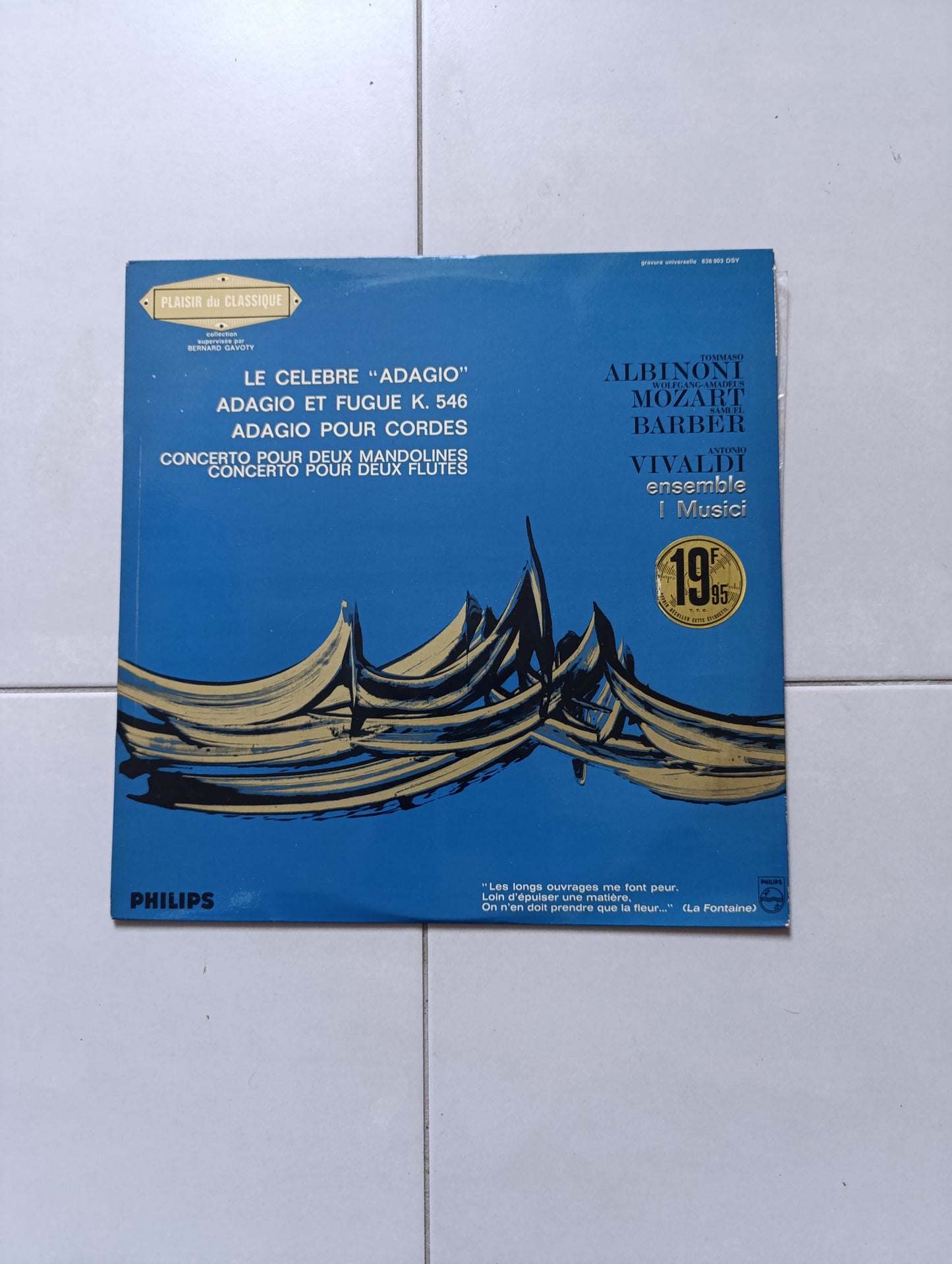 33 tours classique – Le célèbre Adagio (Albinoni, Mozart, Barber, Vivaldi)