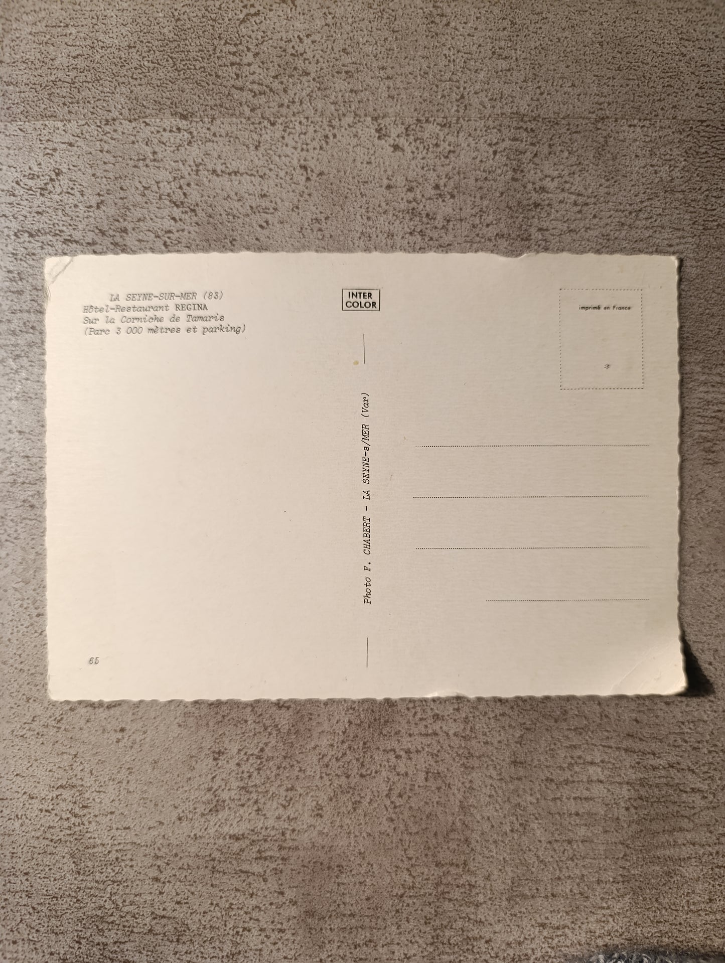 La Seyne-sur-Mer – Hôtel Restaurant Regina – corniche de Tamaris – carte postale ancienne couleur