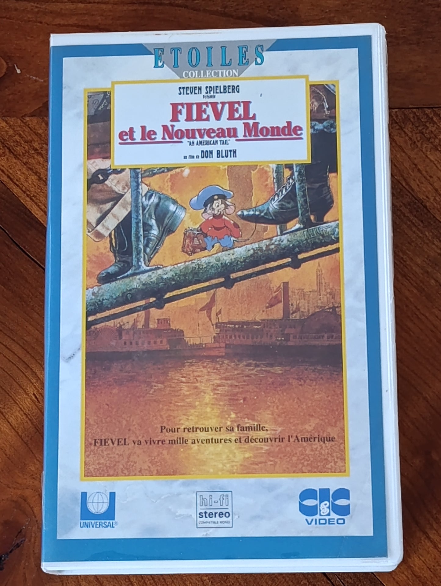 Cassette VHS Fievel et le Nouveau Monde dessin animé Spielberg Don Bluth