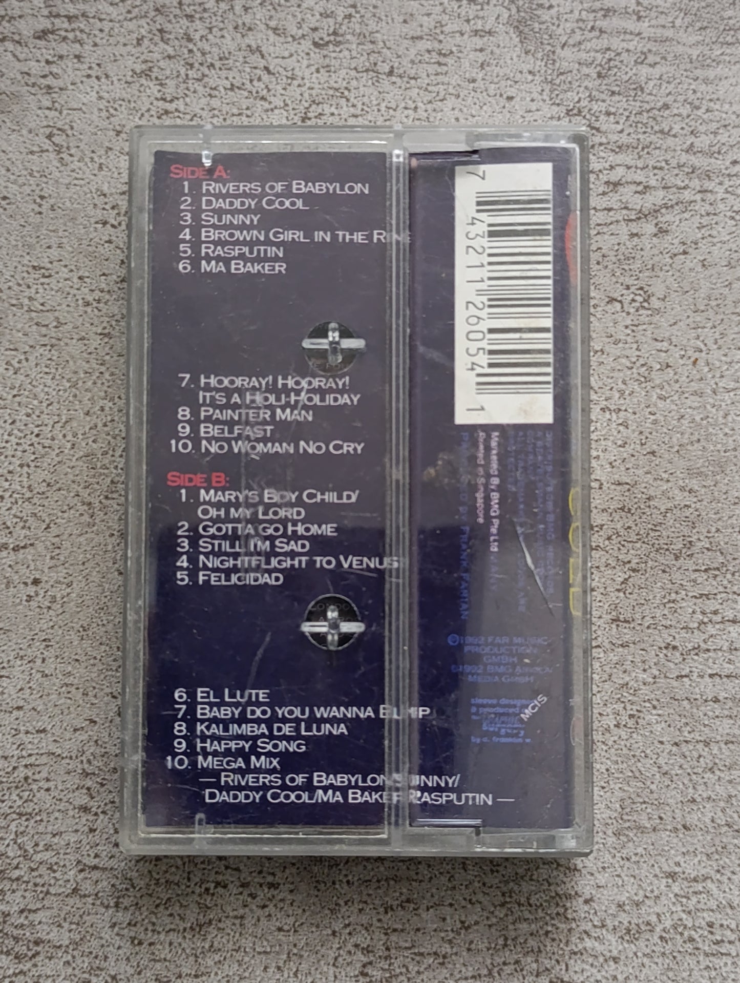 Cassette audio Boney M Gold 20 Super Hits vintage disco collection