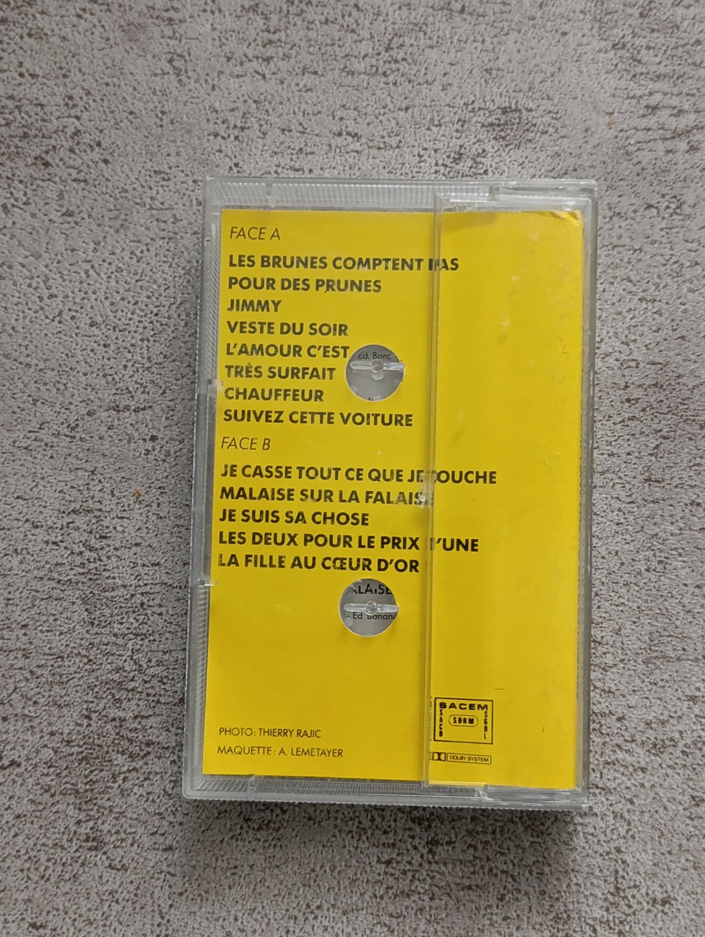 K7 audio Lio Les brunes comptent pas pour des prunes version originale cassette vintage
