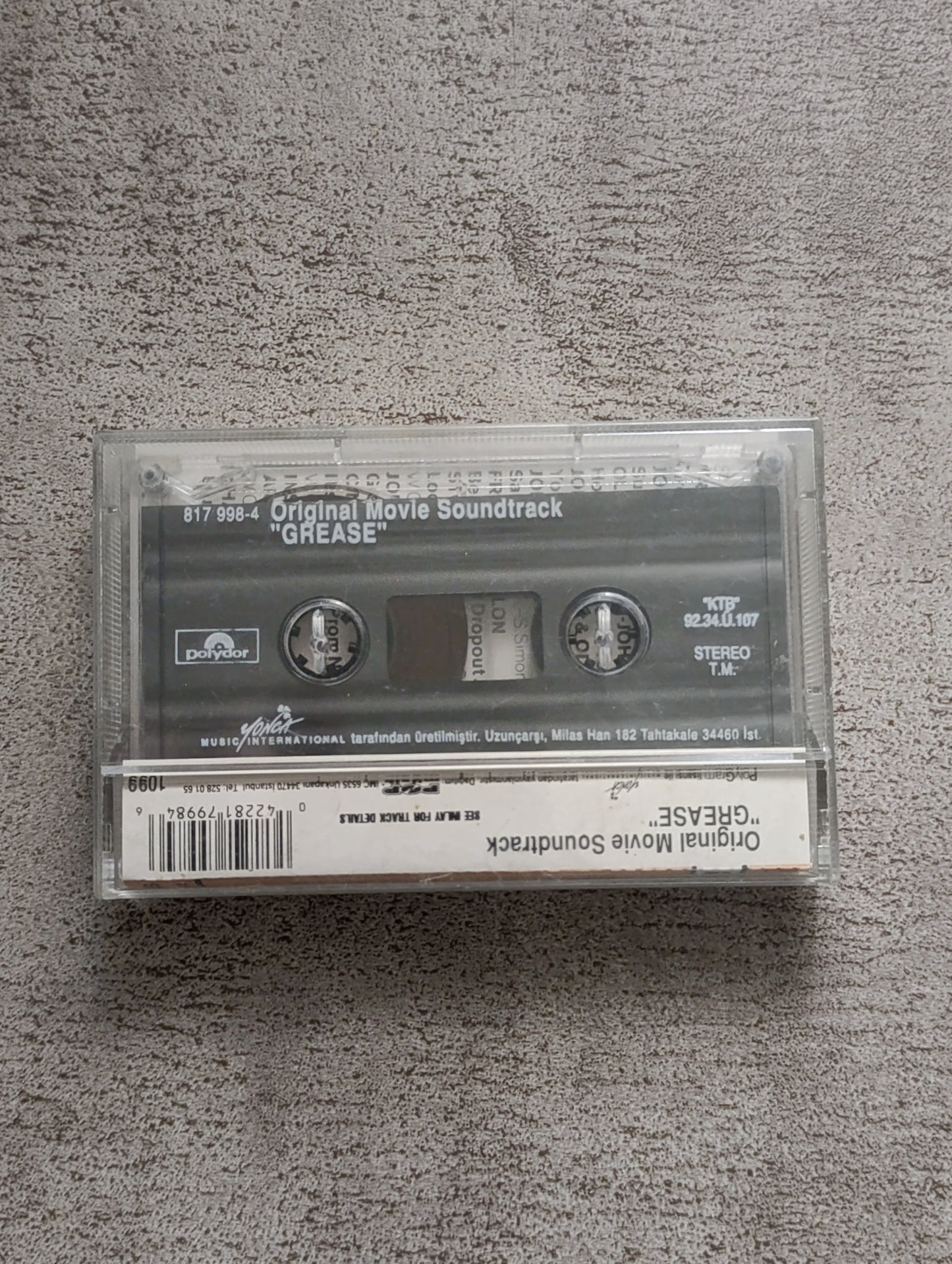 K7 audio Grease bande originale film John Travolta Olivia Newton John cassette vintage