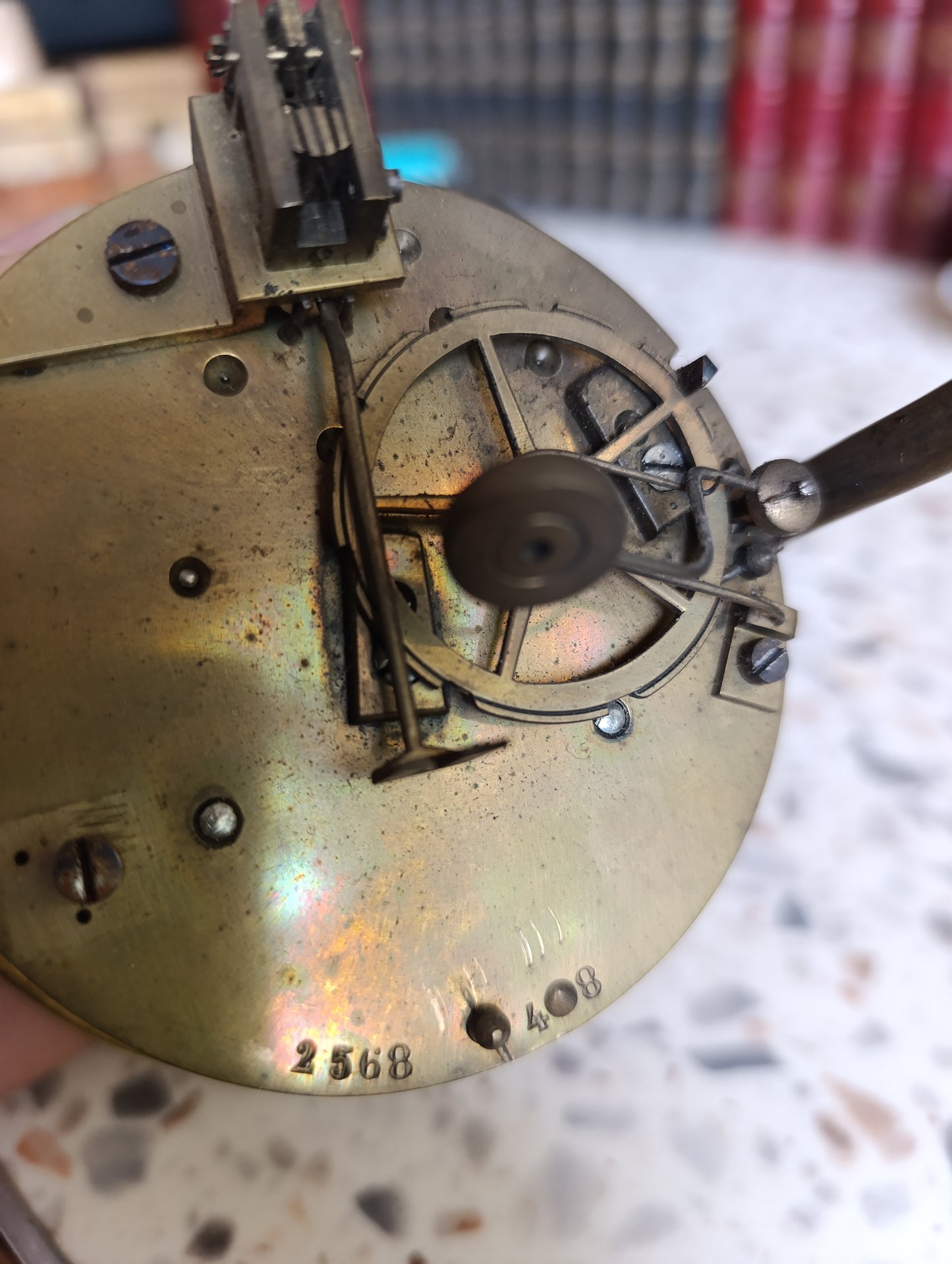 Mécanisme de pendule ancienne à balancier – Pour restauration ou pièces – XIXe siècle