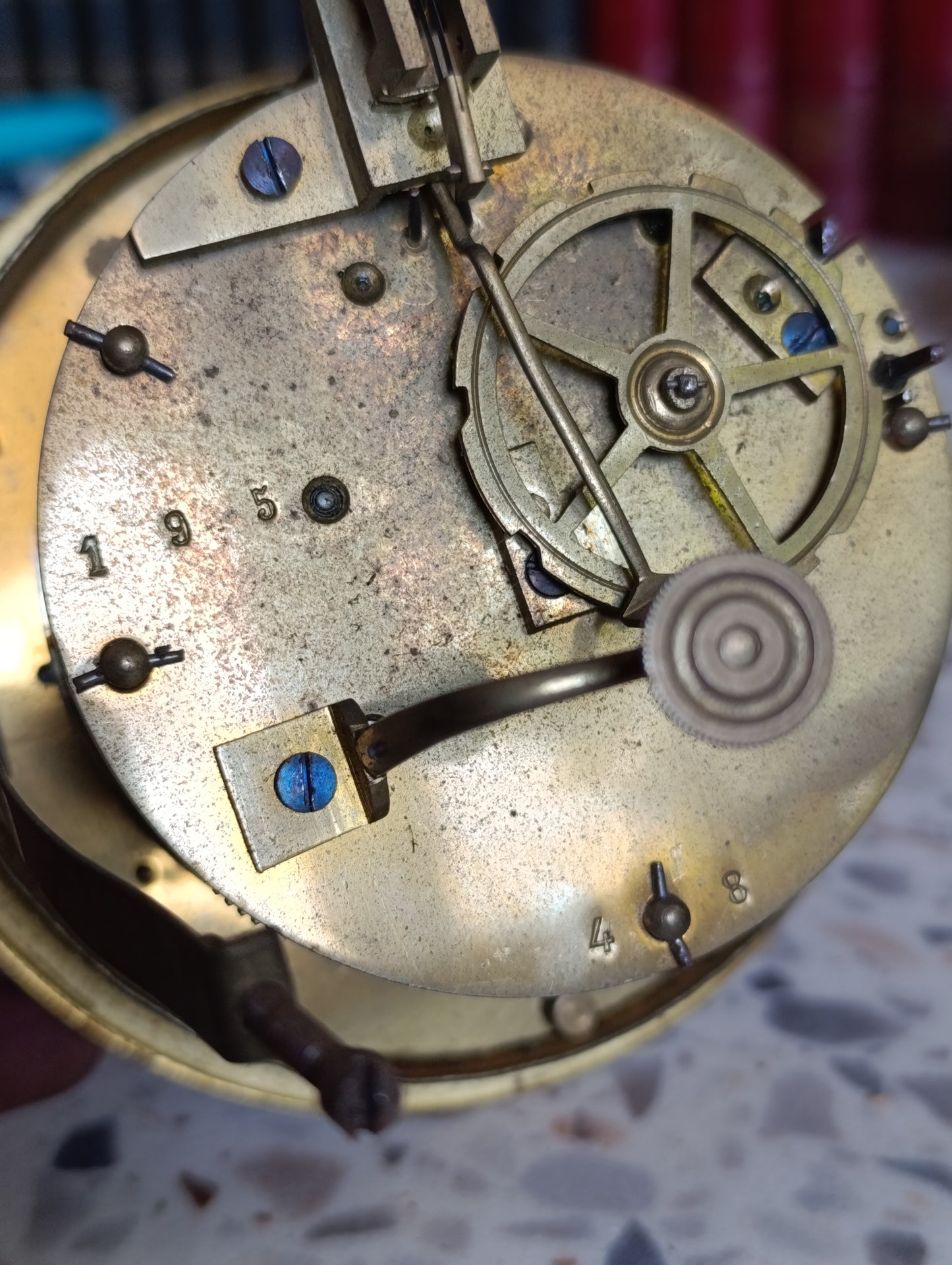 Mouvement de Pendule Ancienne Bulleau Paris Cadran Émaillé XIXe Siècle à Sonnerie