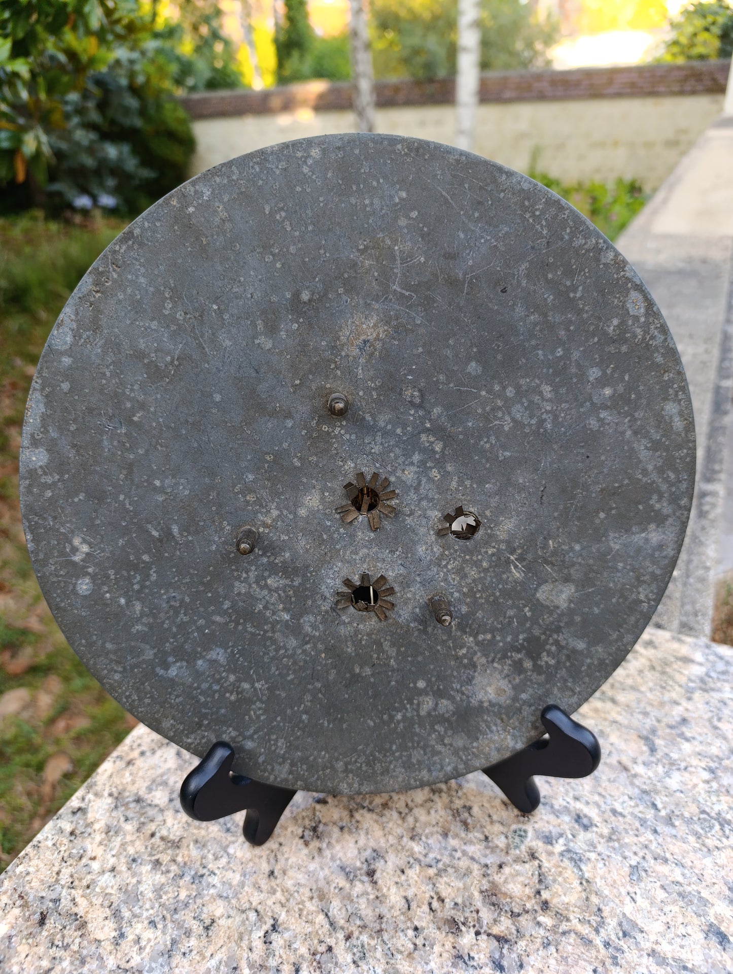 Cadran d’horloge ancienne émaillé Jouanne à Rouen – 25,5 cm