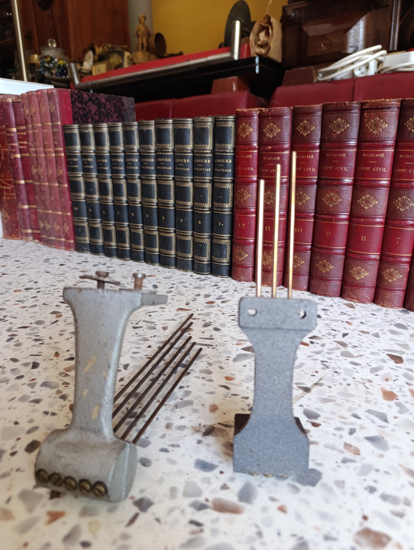 Lot de 2 tiges de carillon anciennes pour pendule ou horloge – 5 et 4 tiges