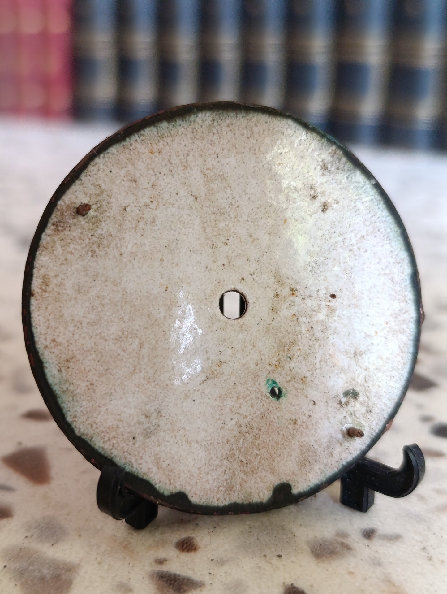 Cadran émaillé ancien Système Roskopf Ø 6,9 cm avec compteur