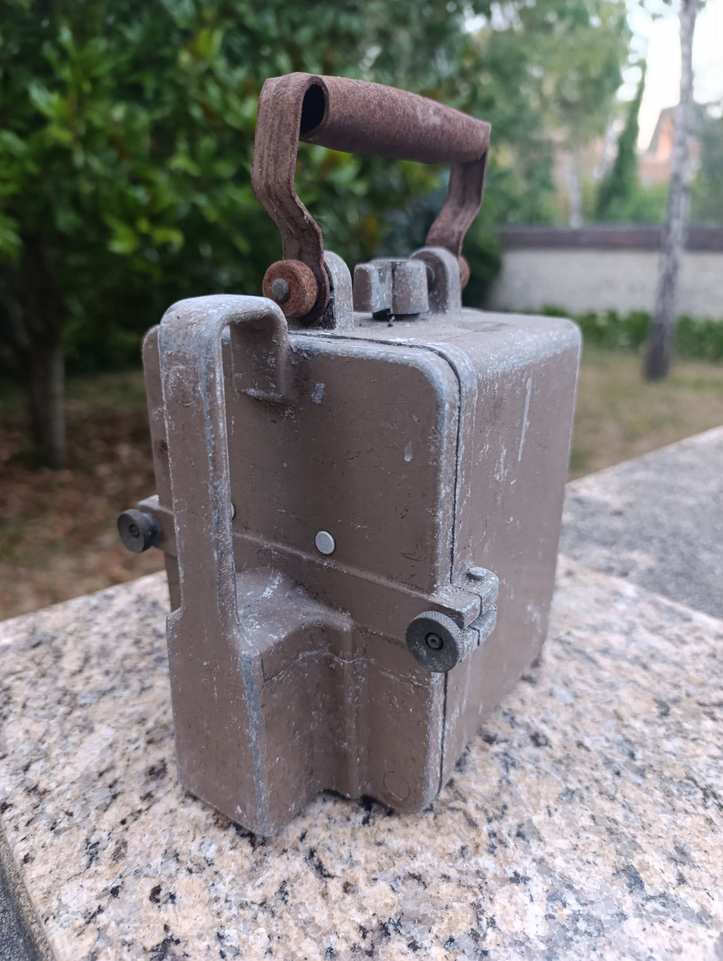 Ancienne lanterne portative SNCF de signalisation ferroviaire vintage 22 cm