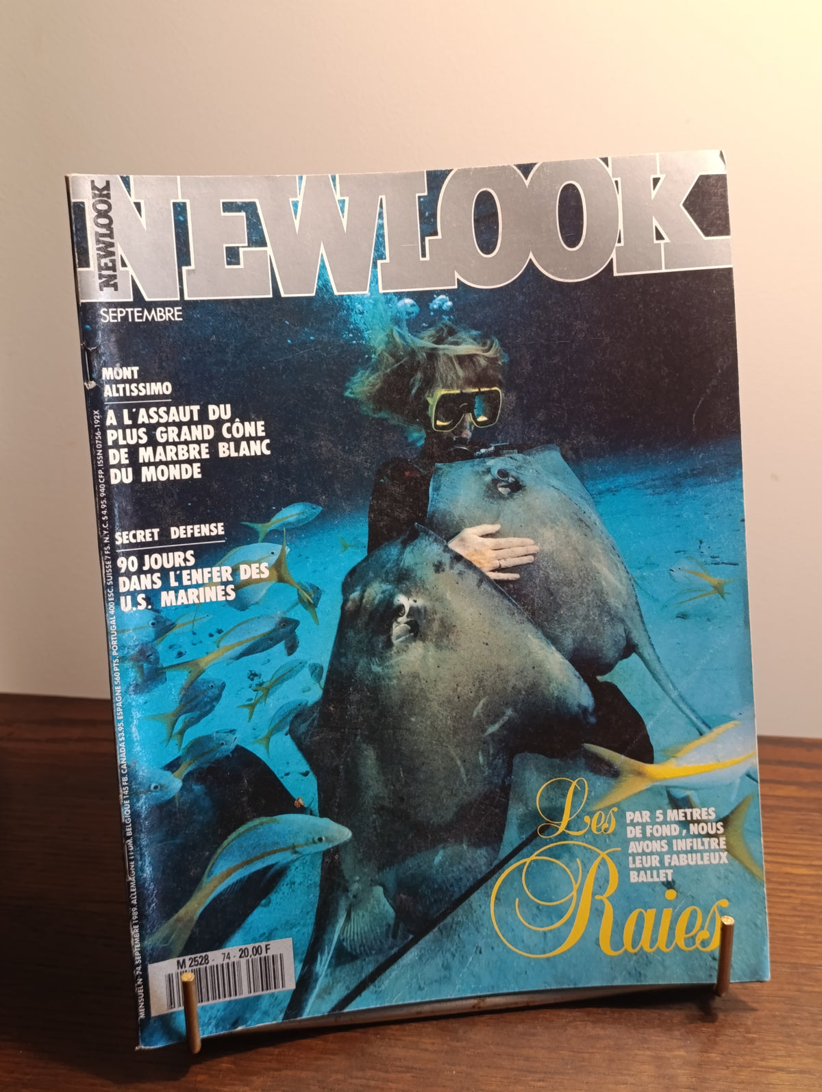 NEWLOOK N°74 – Septembre 1989 – Les Raies – Plongée Sous-Marine – Magazine Vintage