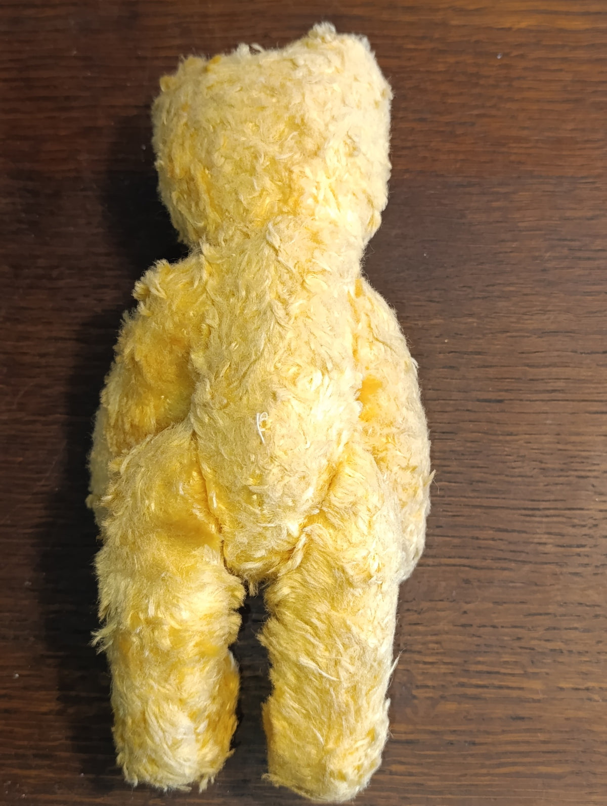 Ours ancien Teddy Bear jaune – vue du dos