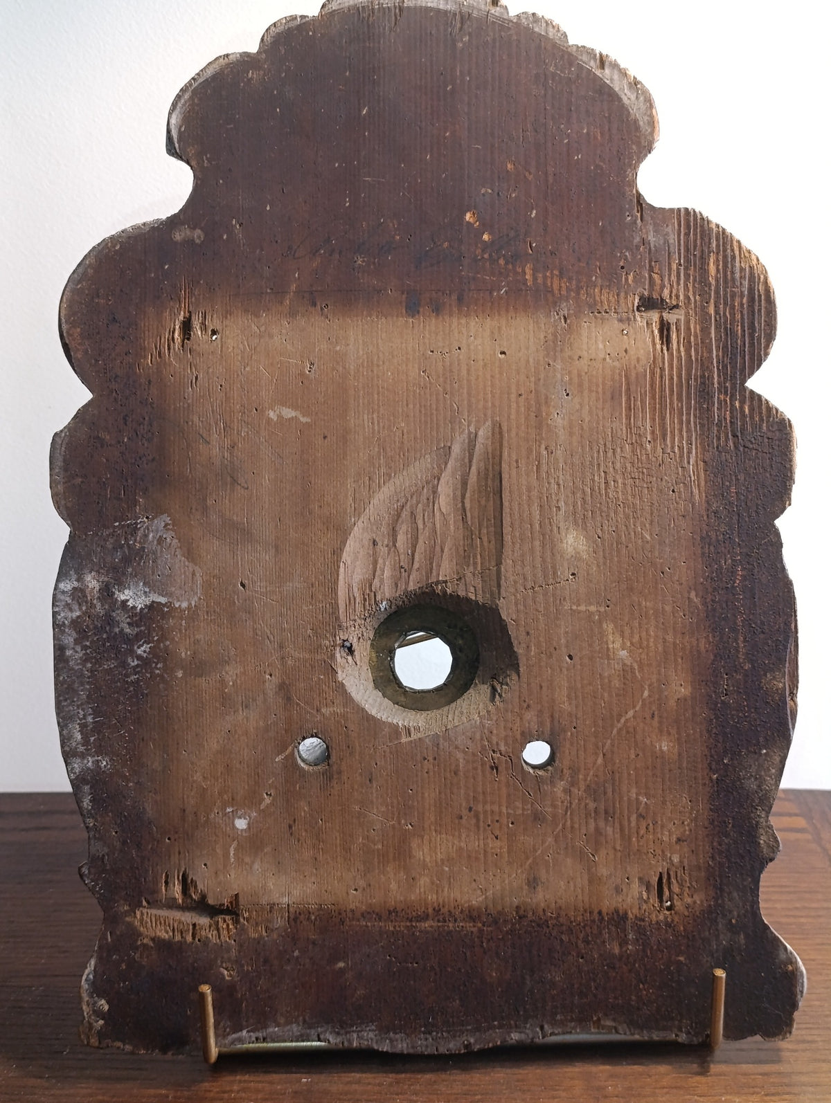 Cadran ancien PH255 — état du décor et dos en bois
