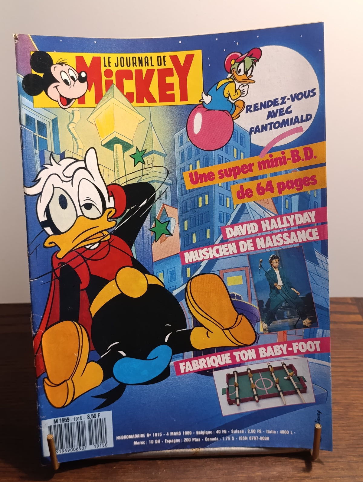 Le Journal de Mickey n°1915 – Rendez-vous avec Fantomiald – David Hallyday