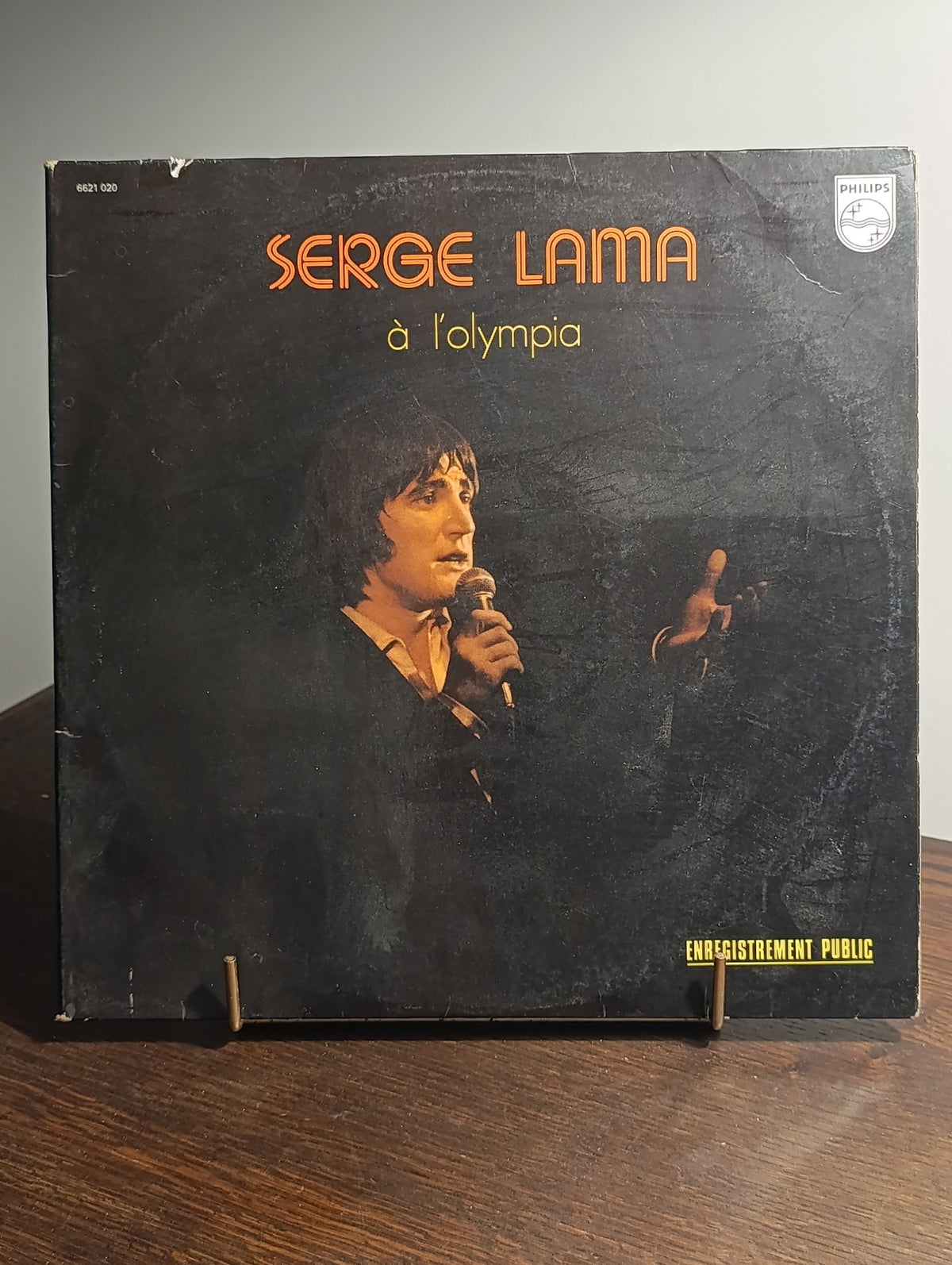 Serge Lama – À l’Olympia – Vinyle 33 tours – pochette de l’exemplaire vendu
