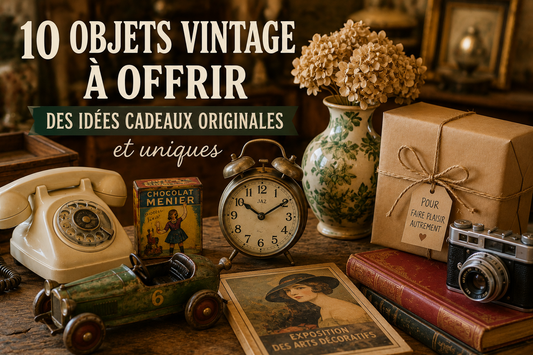10 objets vintage à offrir : idées cadeaux originales avec objets anciens et trouvailles de brocante