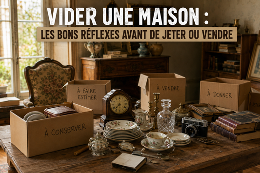 Tri d’objets anciens avant de vider une maison : objets à conserver, vendre, donner ou faire estimer