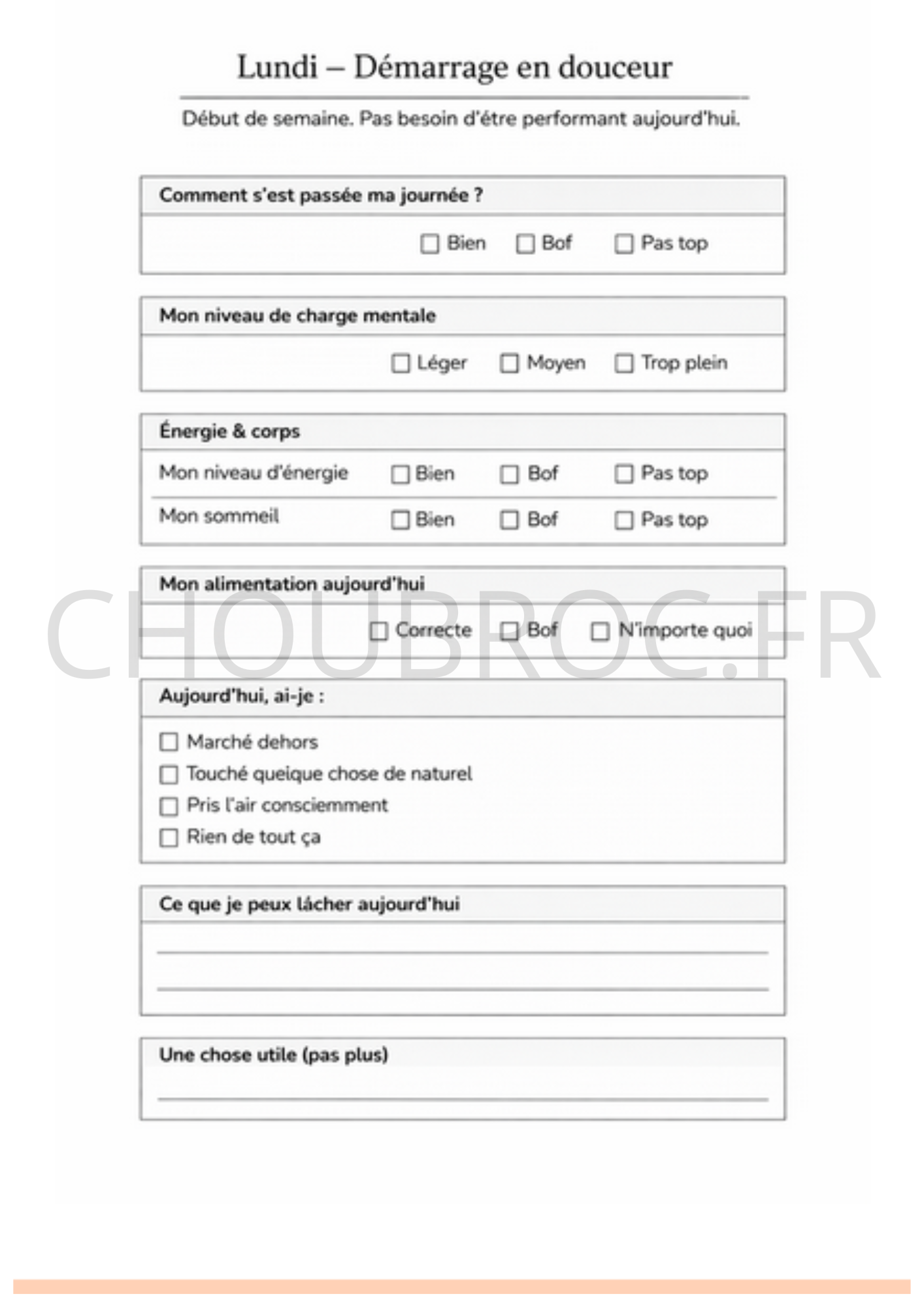Décharge mentale – 7 jours pour vider la tête