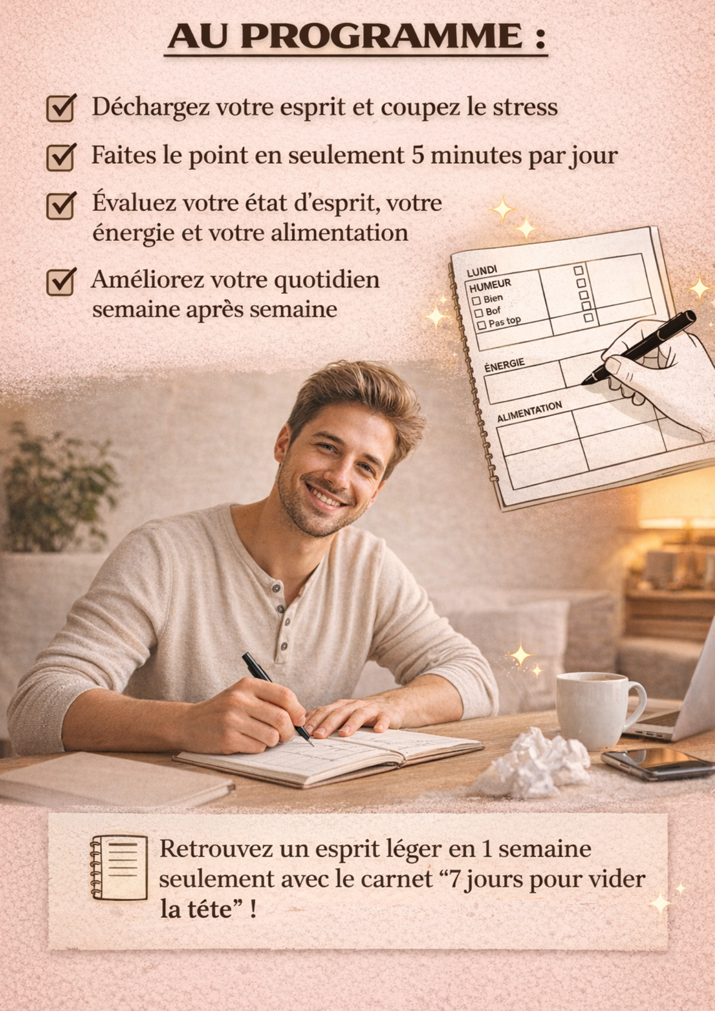 Décharge mentale – 7 jours pour vider la tête