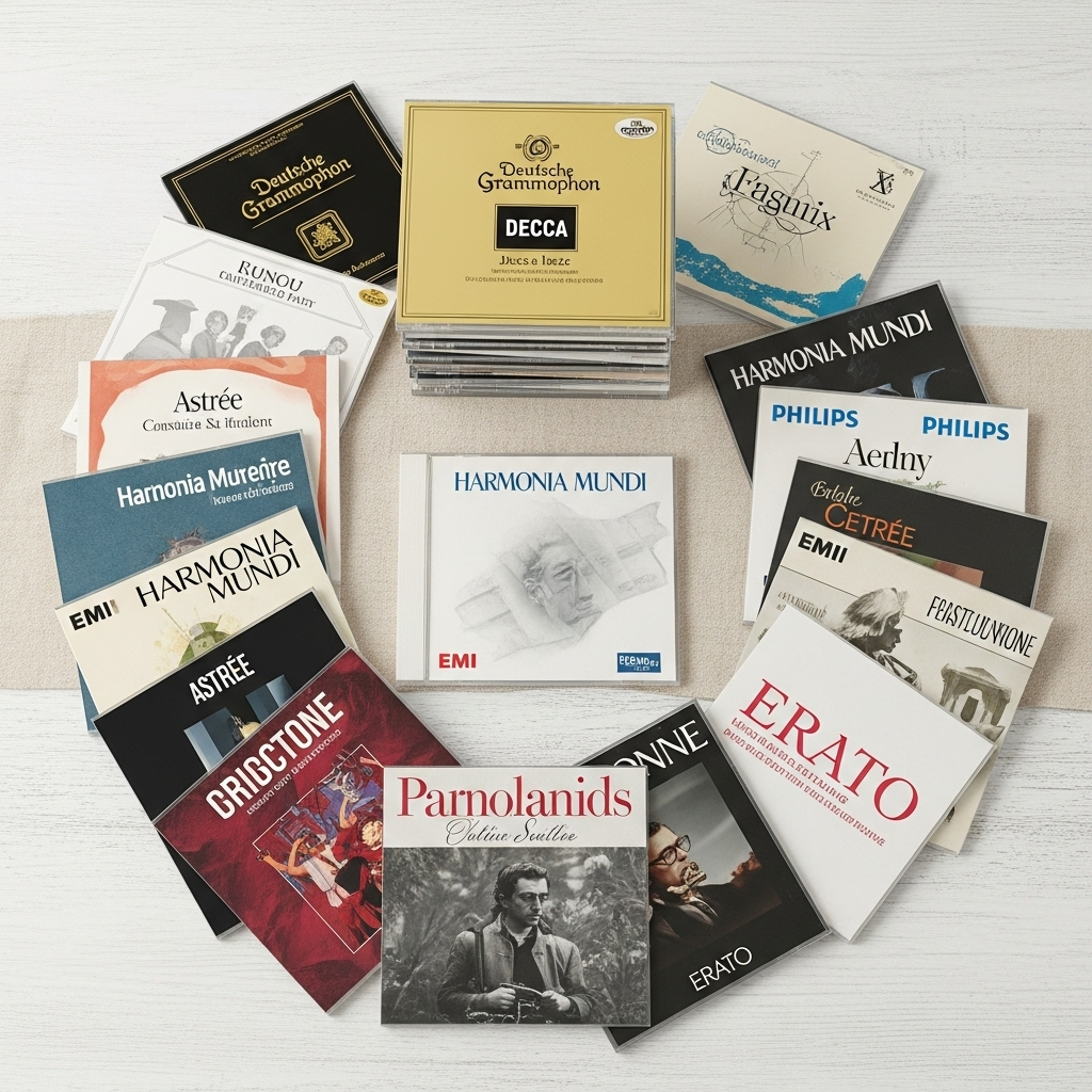 Lot #9 — 13 CD — Classique (DG/Decca/Philips/Harmonia Mundi/EMI) + 1 Country — Michelangeli, Solti, Perahia, Furtwängler… — Très bon état
