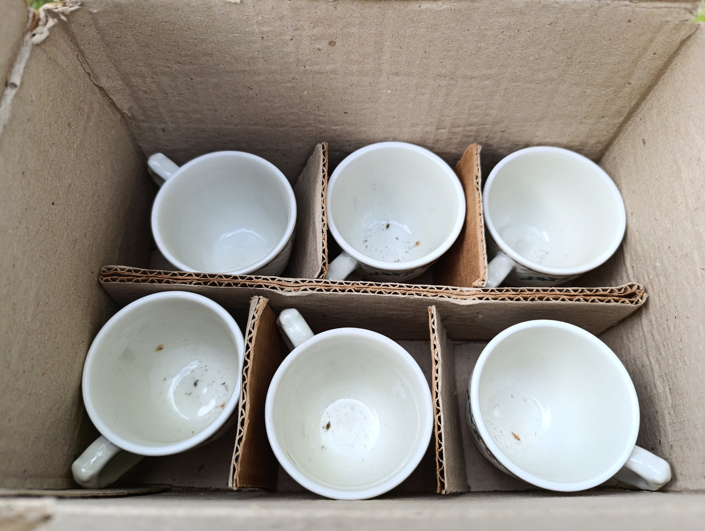 Service à café Limoges Bernardaud B&C – 6 tasses et 6 coupelles – état neuf en carton