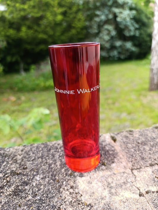 Lot de 12 verres rouges Johnnie Walker – verres publicitaires vintage