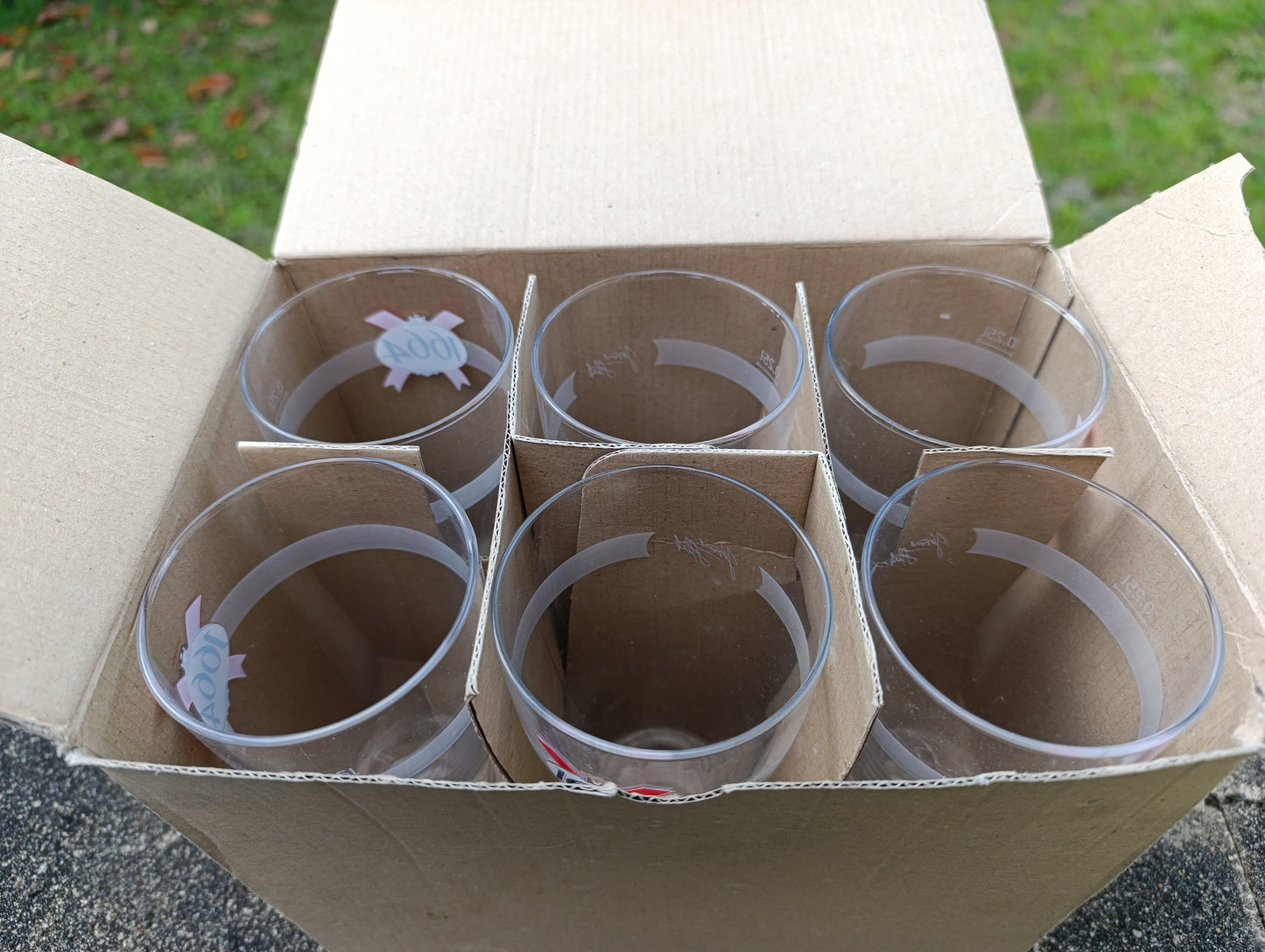 Lot de 6 verres à bière 1664 – modèle élancé – vintage bistrot