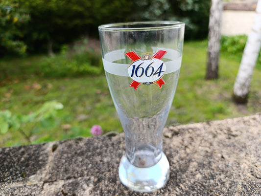 Lot de 6 verres à bière 1664 – modèle élancé – vintage bistrot
