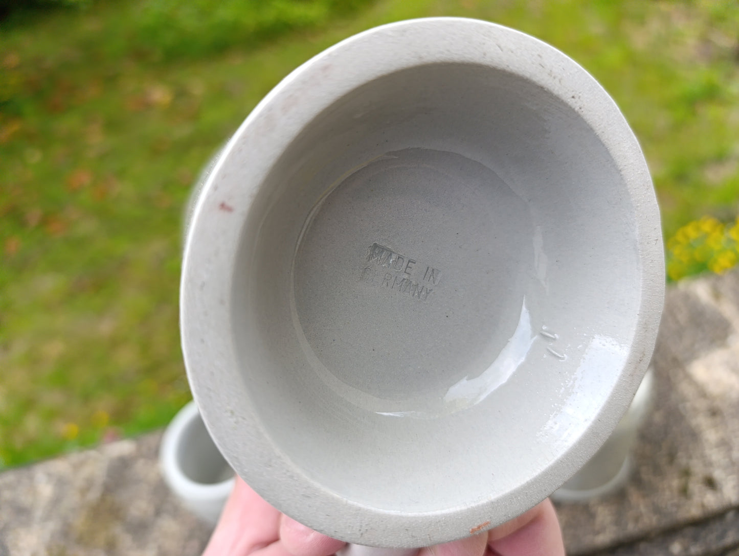 Lot de 3 chopes à bière FRANZISKANER Brau-München en grès – 0,31 L – chopes allemandes traditionnelles