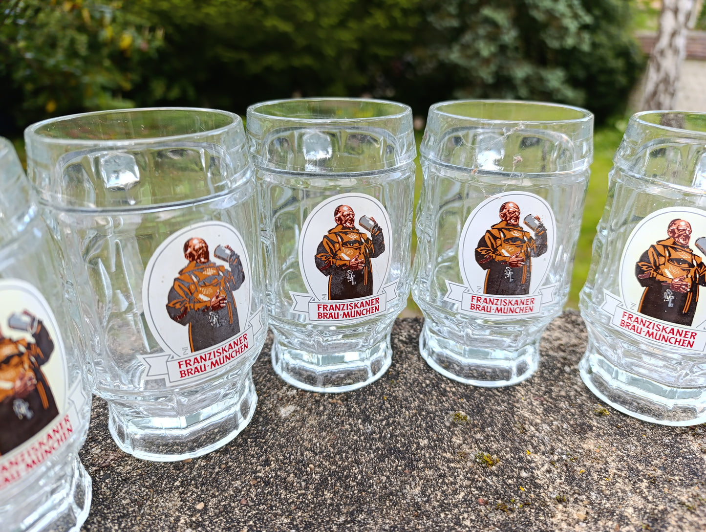 Lot de 6 verres Franziskaner Brau München – verres à bière épais