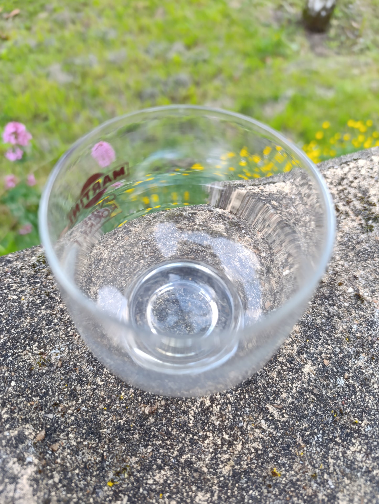 Lot de 12 verres Martini « On the Rocks » vintage – verre épais