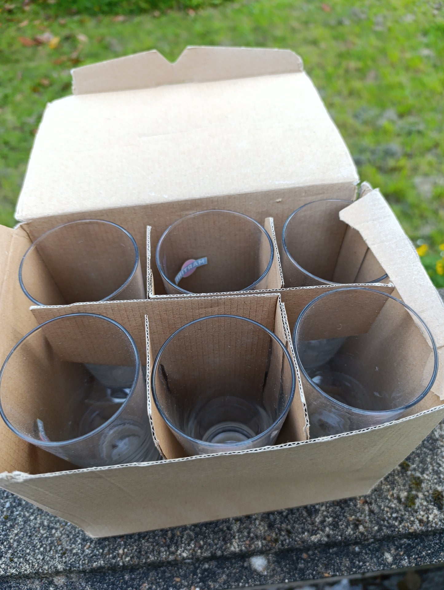 Lot de 6 verres Martini – cartons d’origine