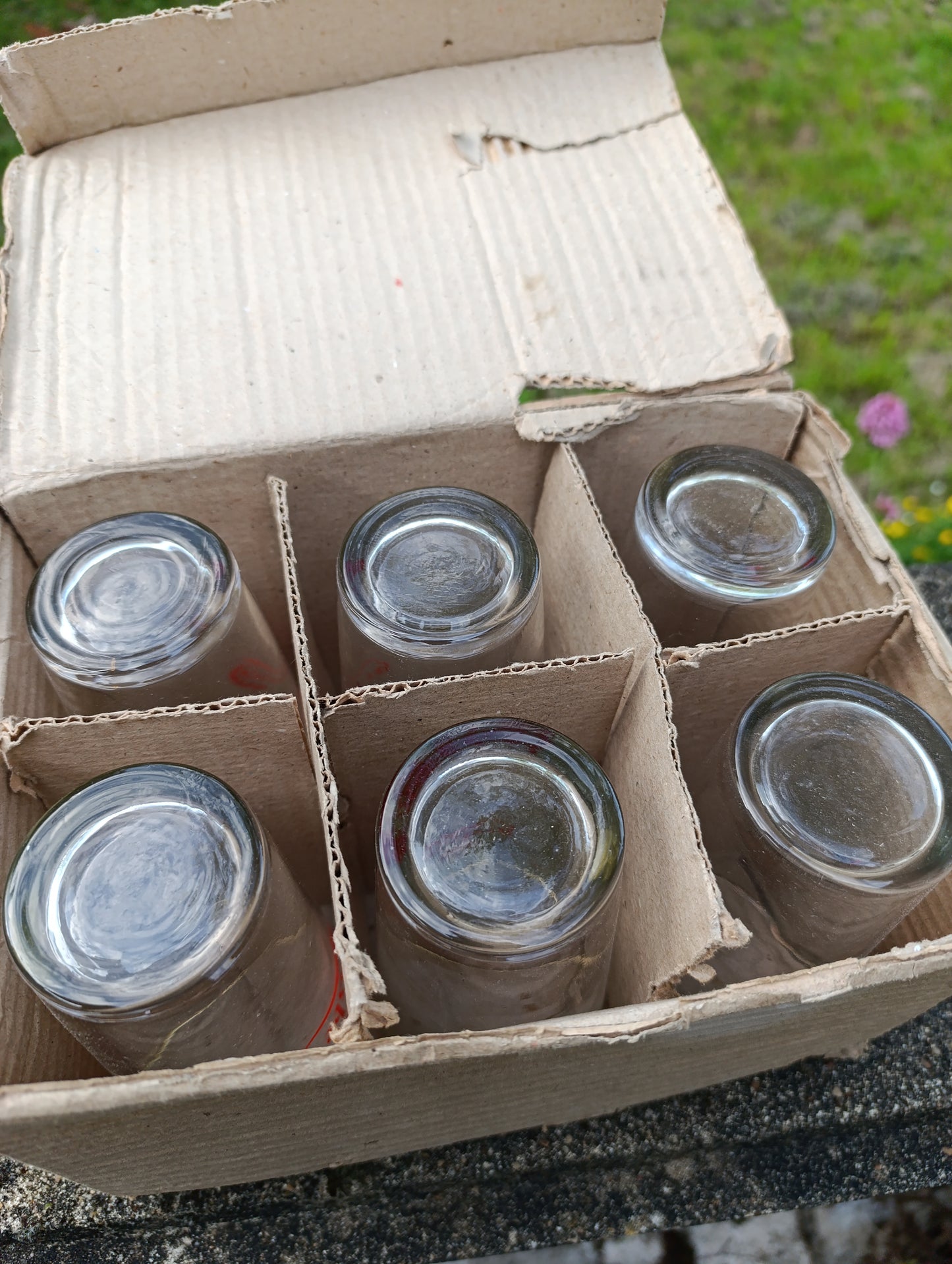 Lot de 6 verres à bière Carlsberg 25 cl – dorure ancienne – verre publicitaire vintage